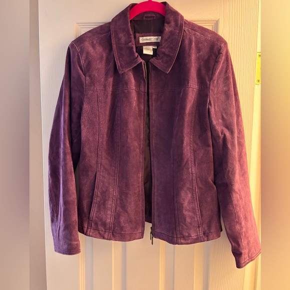 Coldwater Creek Jackets & Blazers - Coldwater Creek Deep Purple Suede Jacket